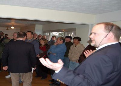 Auctioneer taking bids