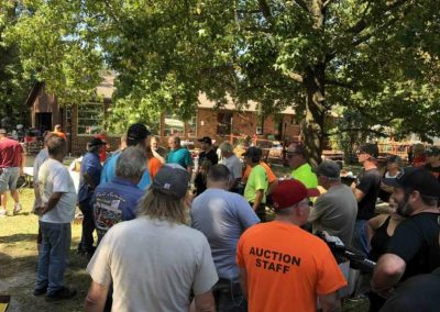 Photo of auction crowd