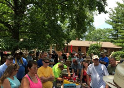 Photo of auction crowd