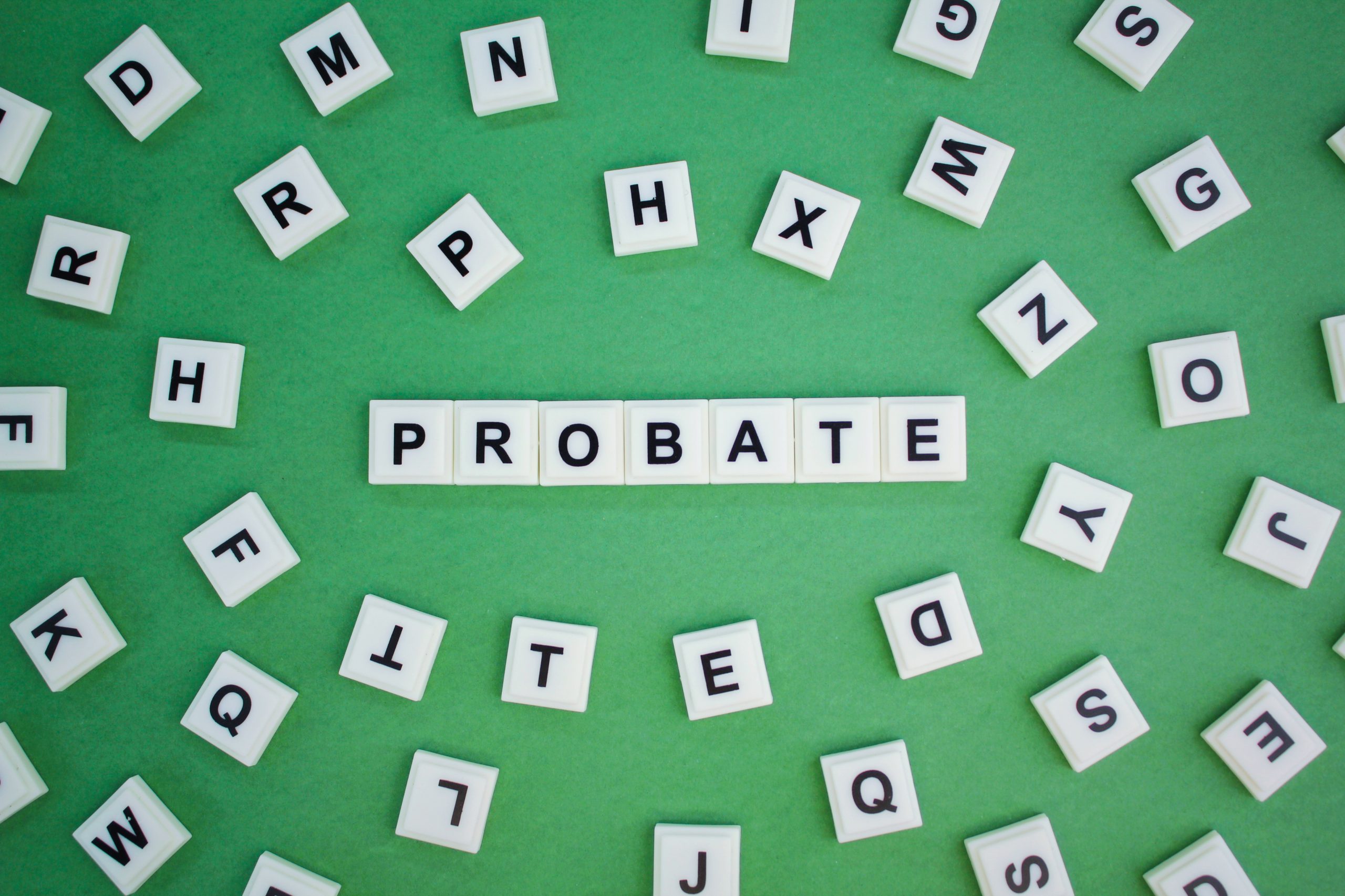 Probate spelled out in letters